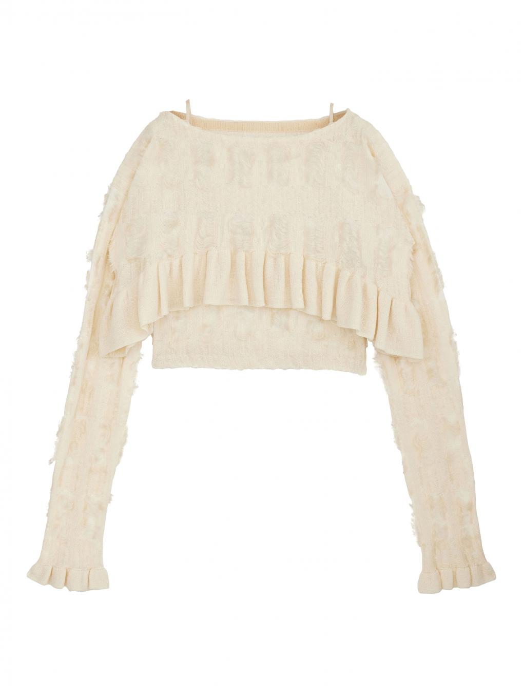 MANY WAY JACQUARD SHORT KNIT TOP