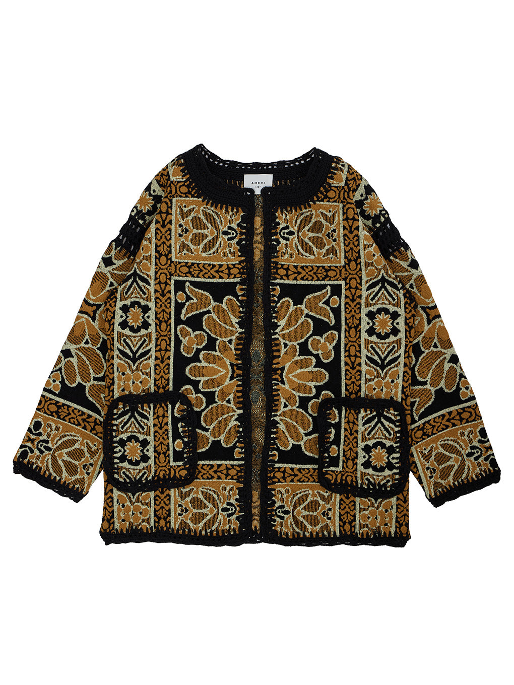 RUG PATTERN KNIT JACKET