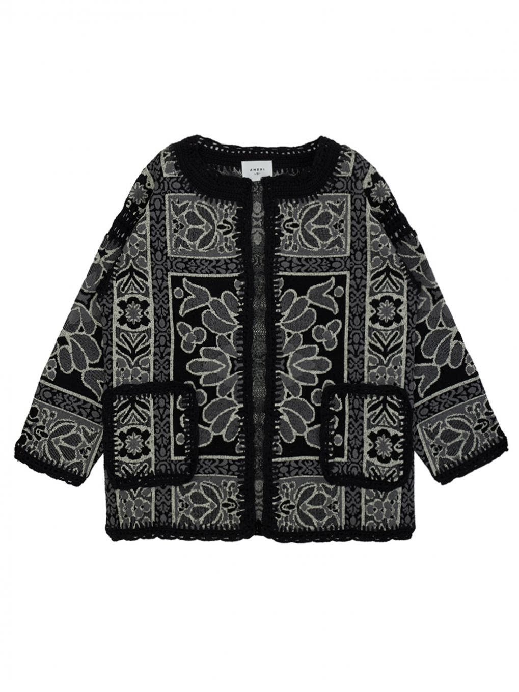 RUG PATTERN KNIT JACKET