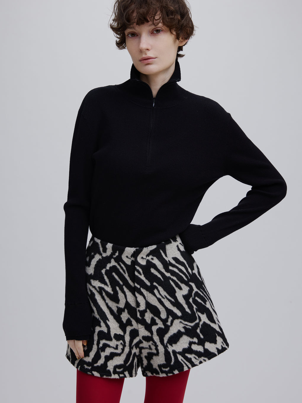 BEST TOUCH HALF ZIP KNIT TOP