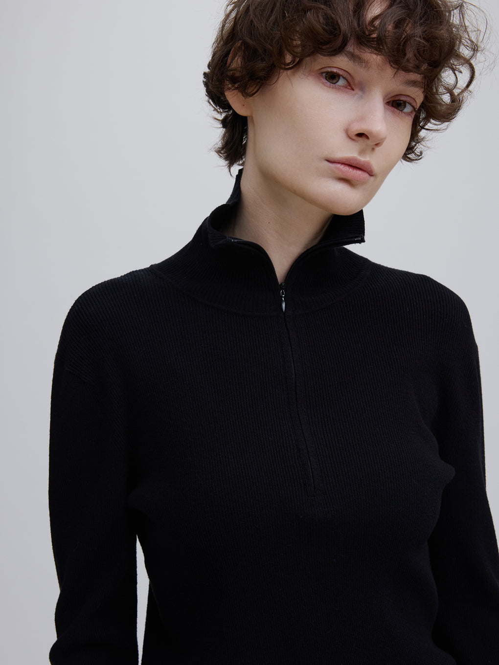 BEST TOUCH HALF ZIP KNIT TOP
