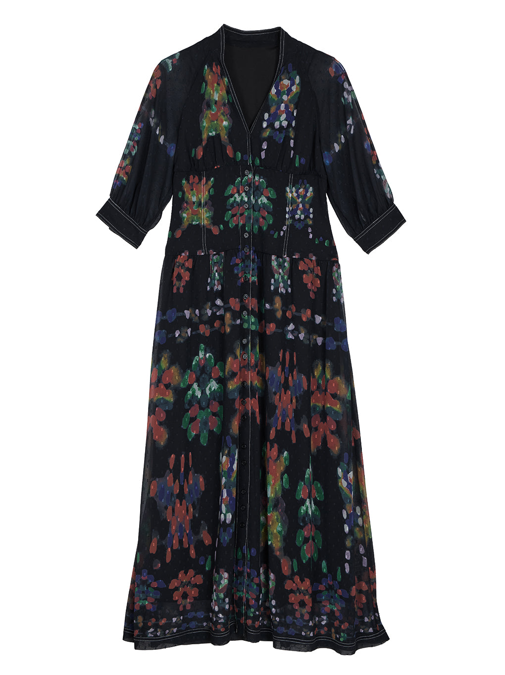 MEDI DECALCOMANIA CHIFFON DRESS