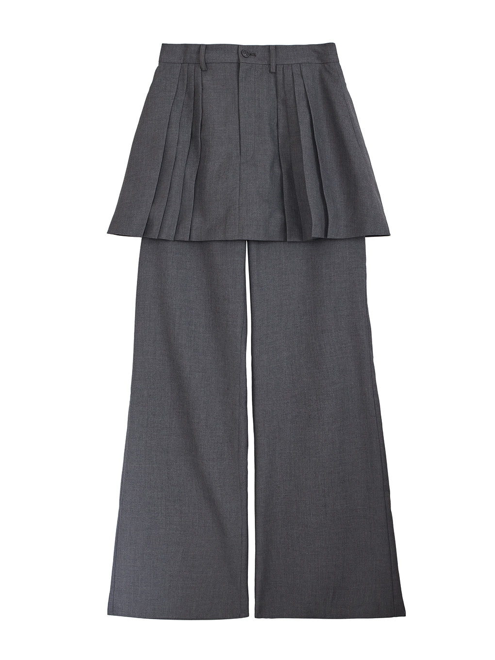 PLEATS MINI SKIRT SET PANTS