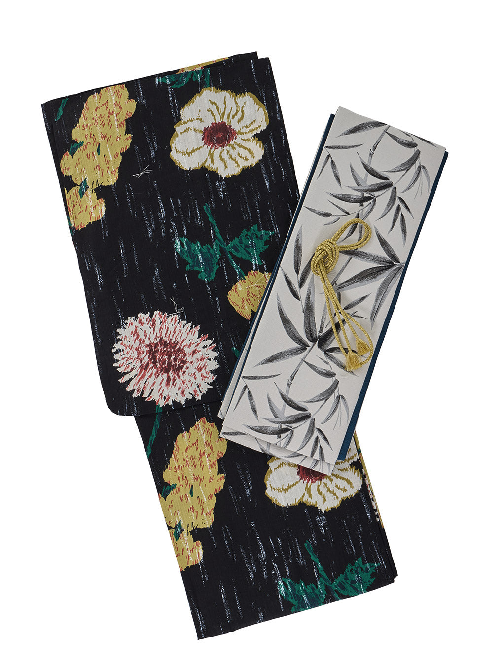 KEITAMARUYAMA × Ameri BLACK FLOWER YUKATA