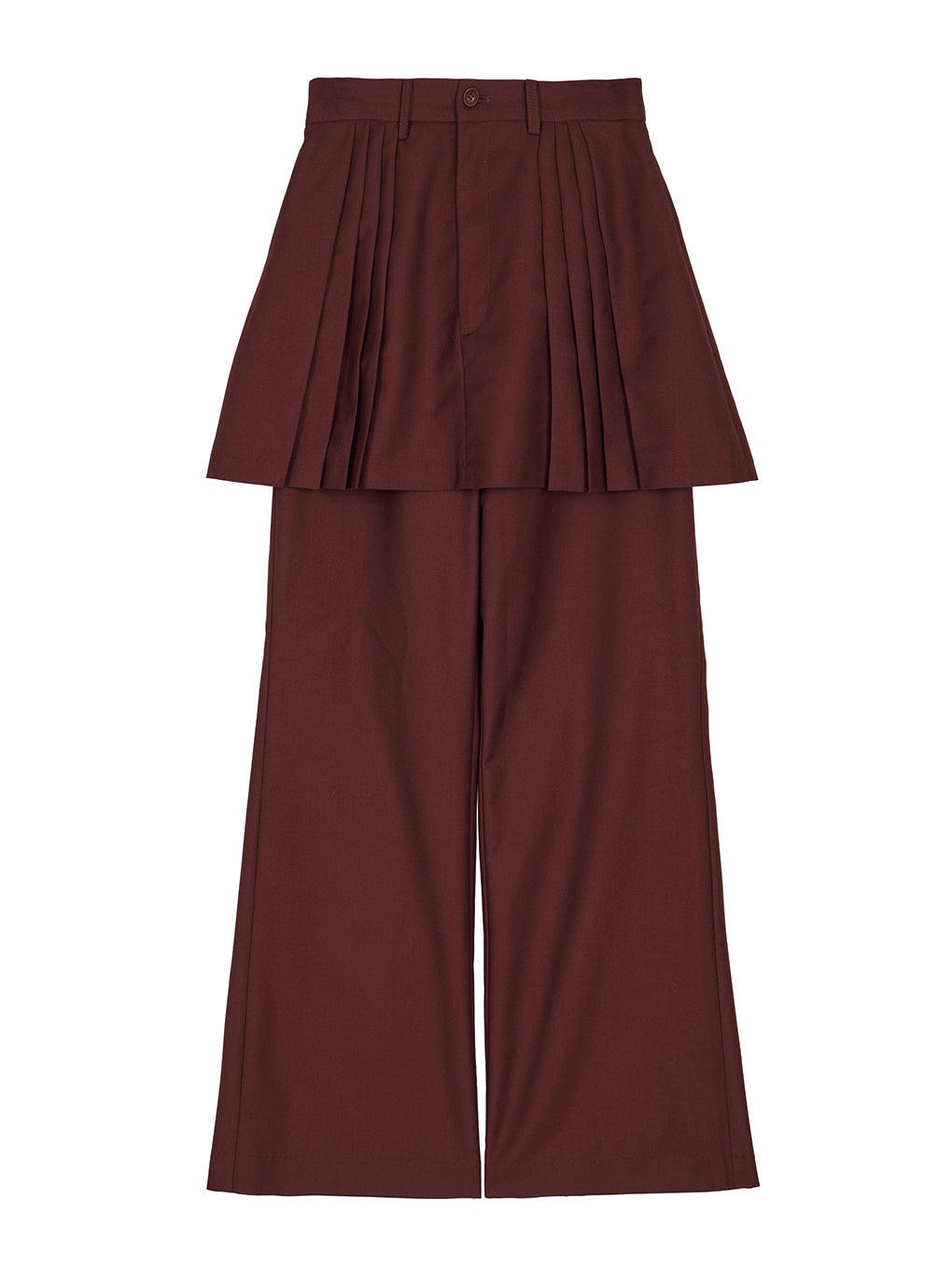 PLEATS MINI SKIRT SET PANTS