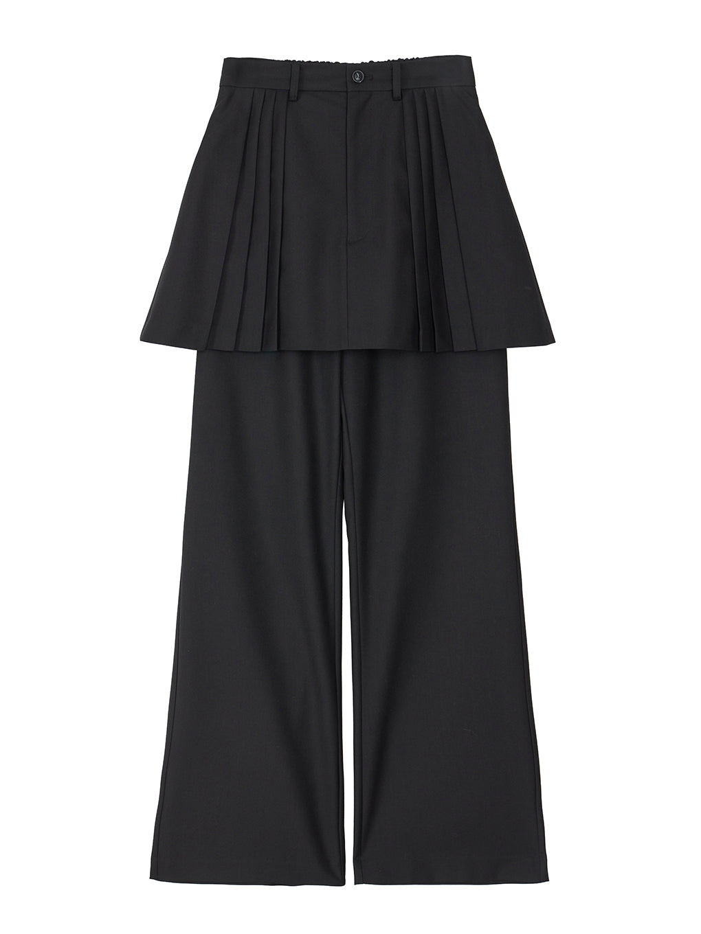 PLEATS MINI SKIRT SET PANTS