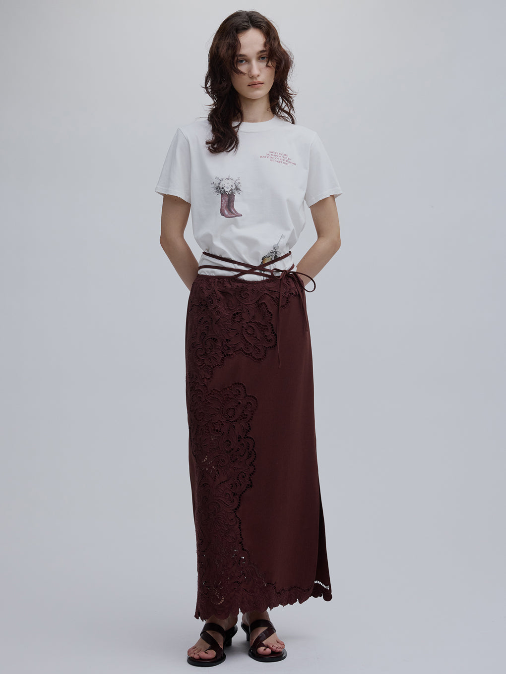 CUTWORK EMBROIDERY RIBBON SKIRT