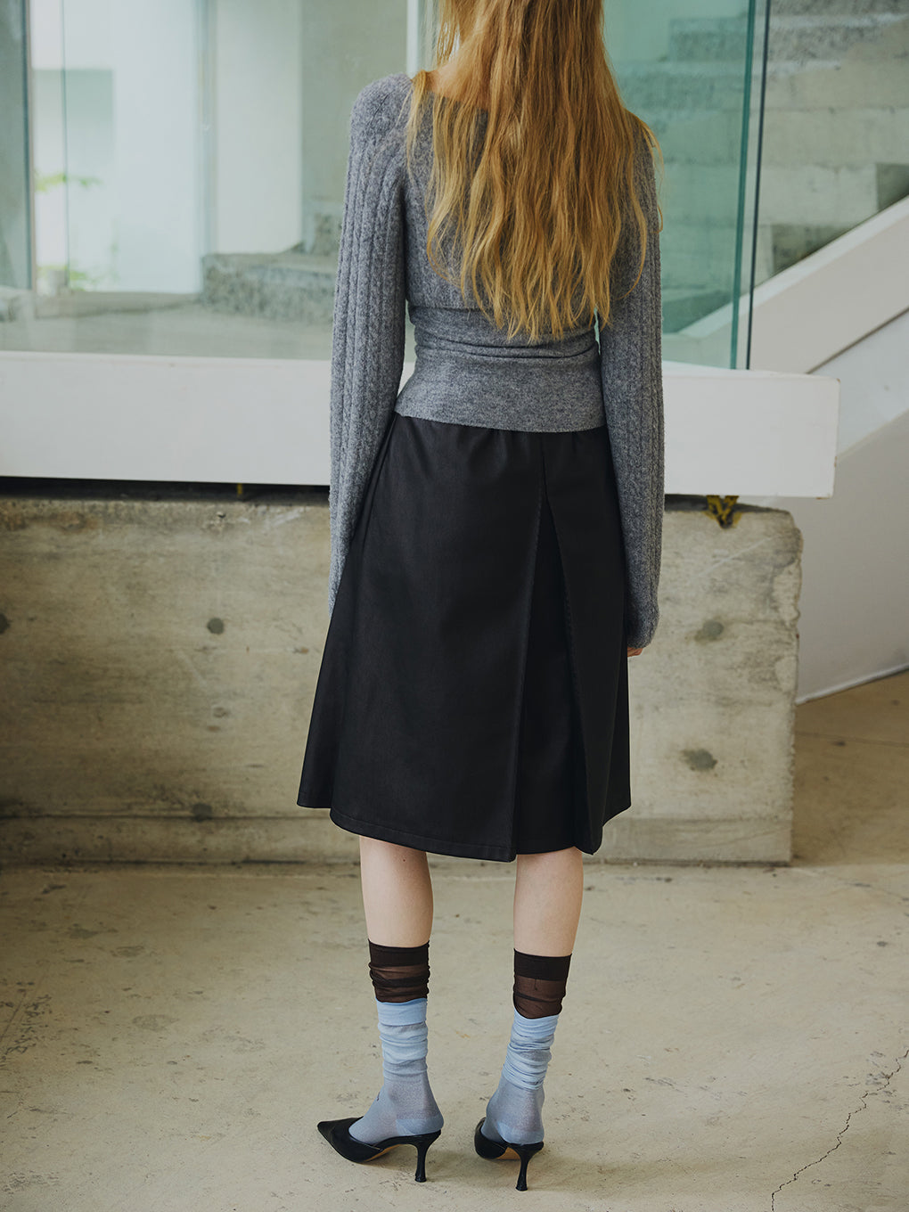 Tabio×Ameri SHEER LOGO HIGH SOCKS