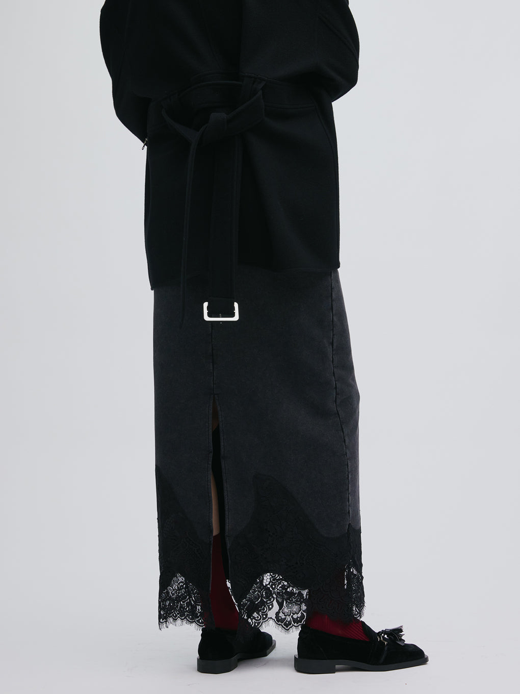 CHEMICAL OVERDYE LACE SWEAT SKIRT ベージュ　M CHEMICAL OVERDYE LACE SWEAT SKIRT（スカート）｜Ameri（アメリ）の