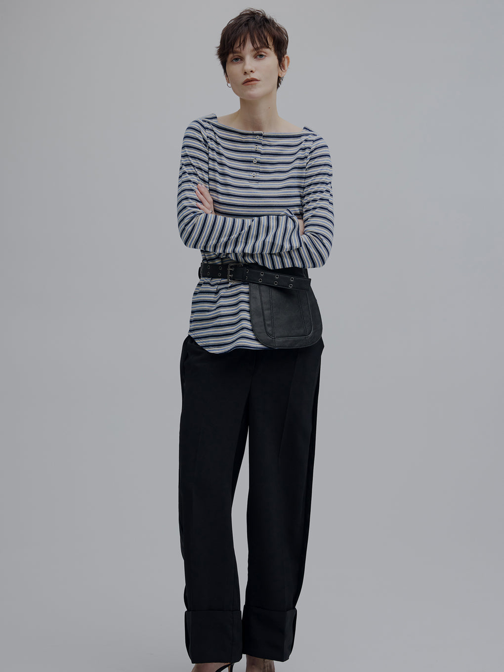 COLORFUL BORDER L/S TOP