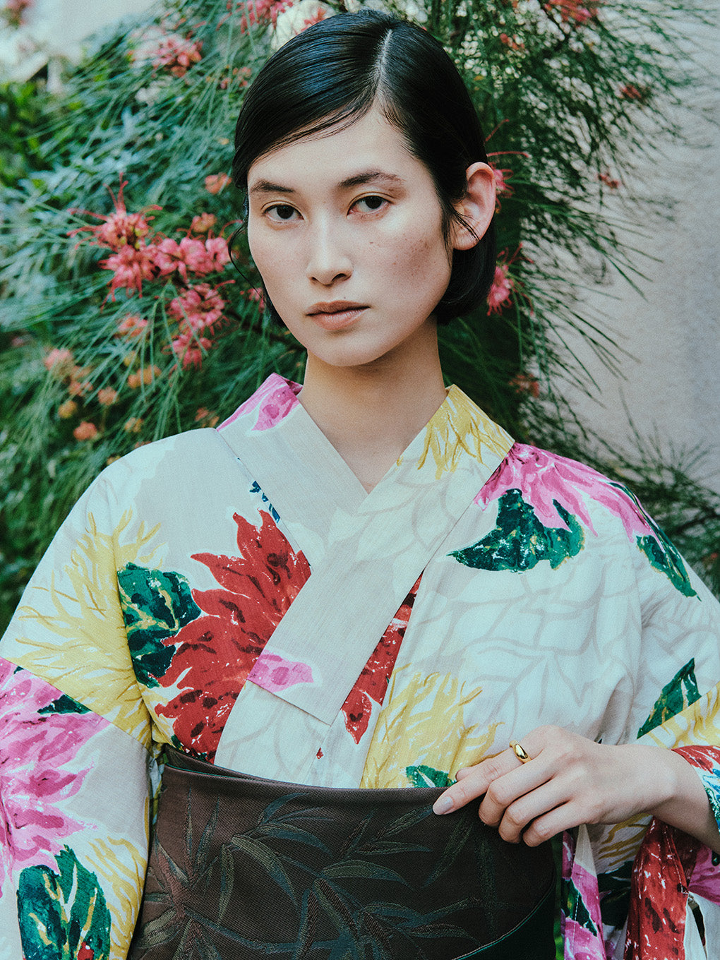 KEITAMARUYAMA × Ameri BEIGE FLOWER YUKATA