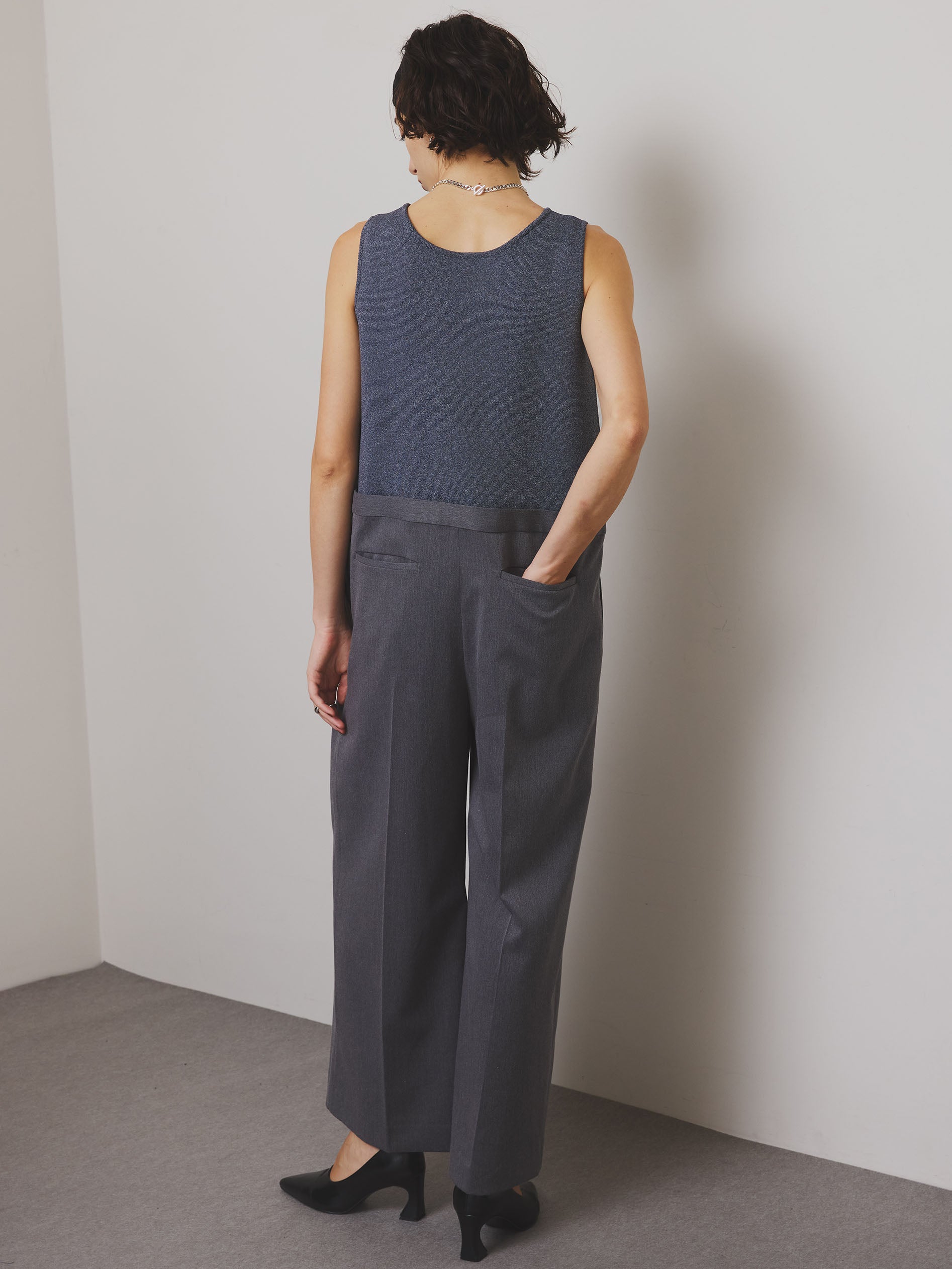 KNIT DOCKING LOOSE ROMPERS