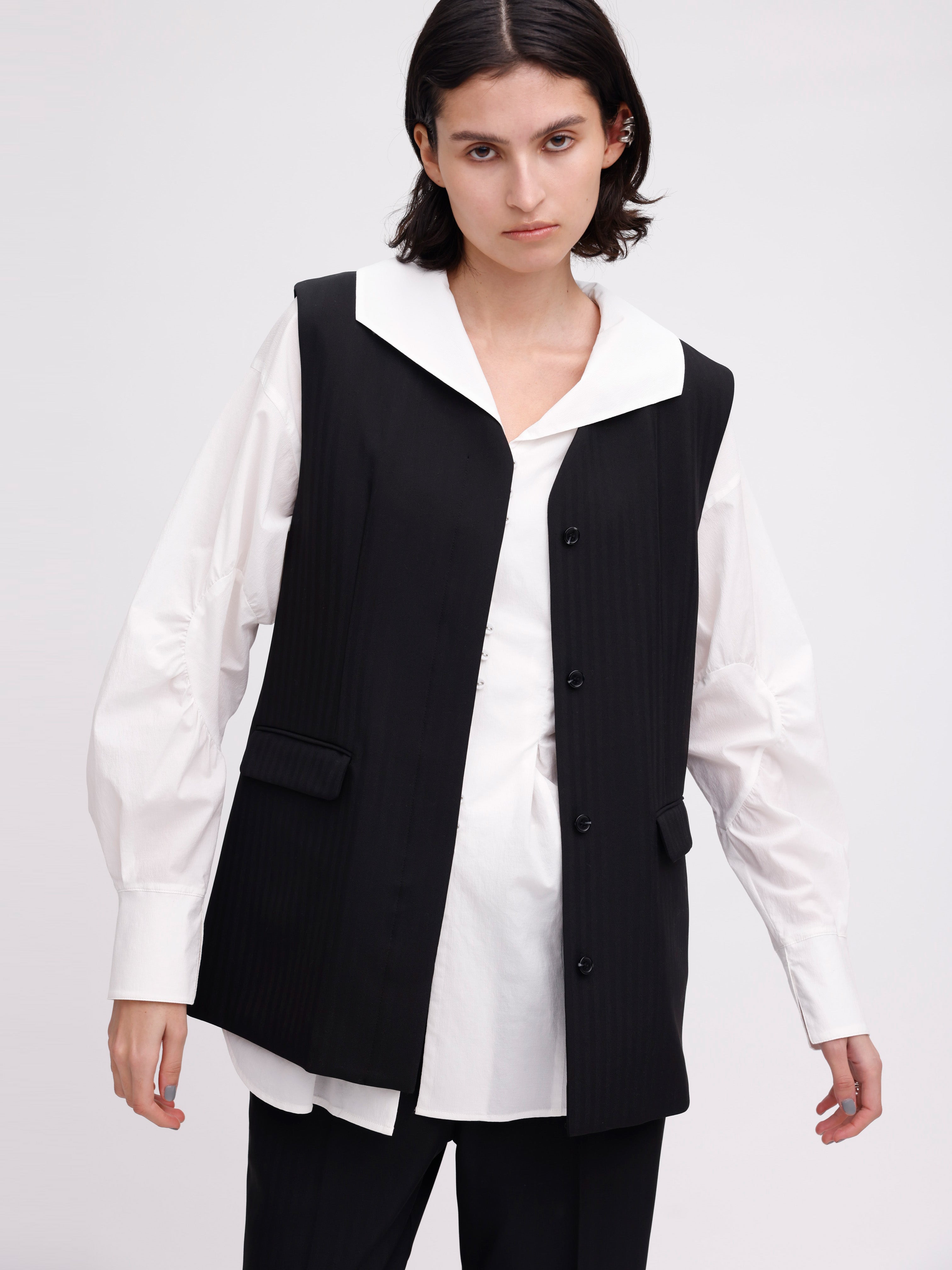 OTONA MUSE LONG VEST WITH PANTS