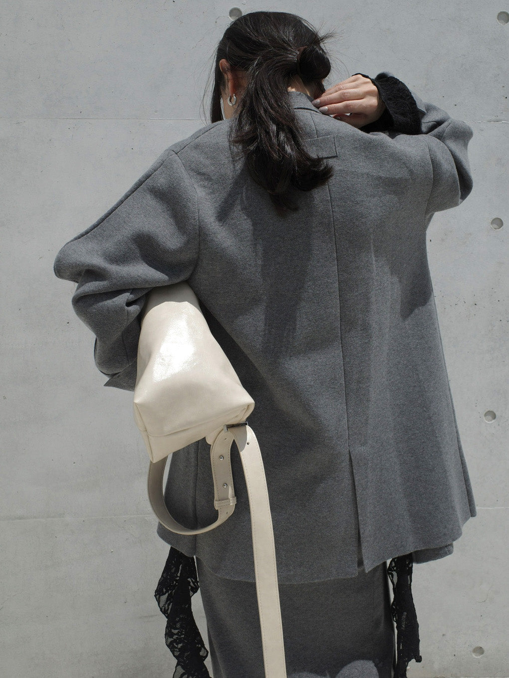 UND JACKET WINDING SKIRT KNIT SET DRESS