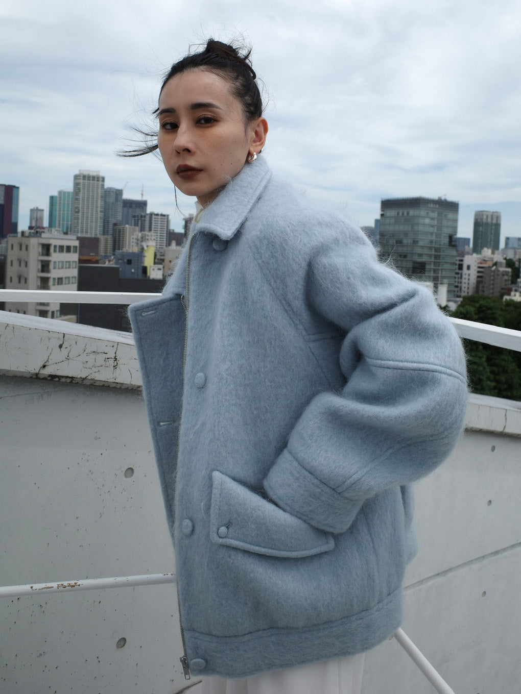 UND MOHAIR SHAGGY FLIGHT JACKET