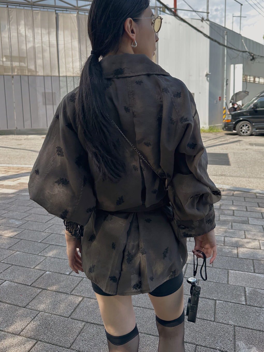 DOT FLOWER VEIL TRENCH