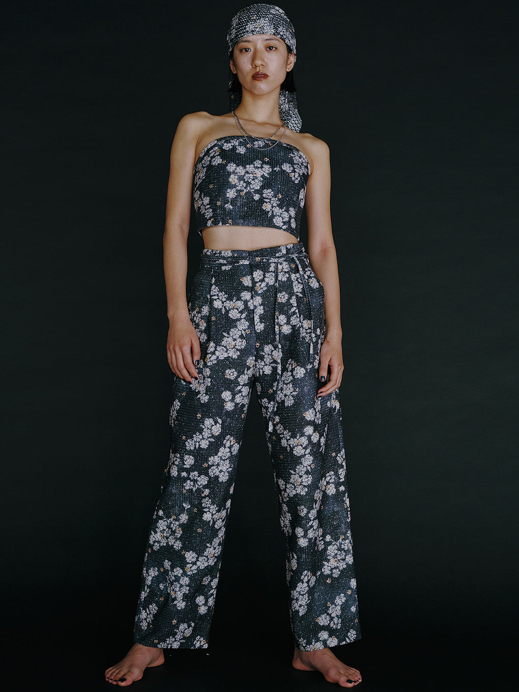 KEITAMARUYAMA × AMERI BLUR FLOWER PANTS