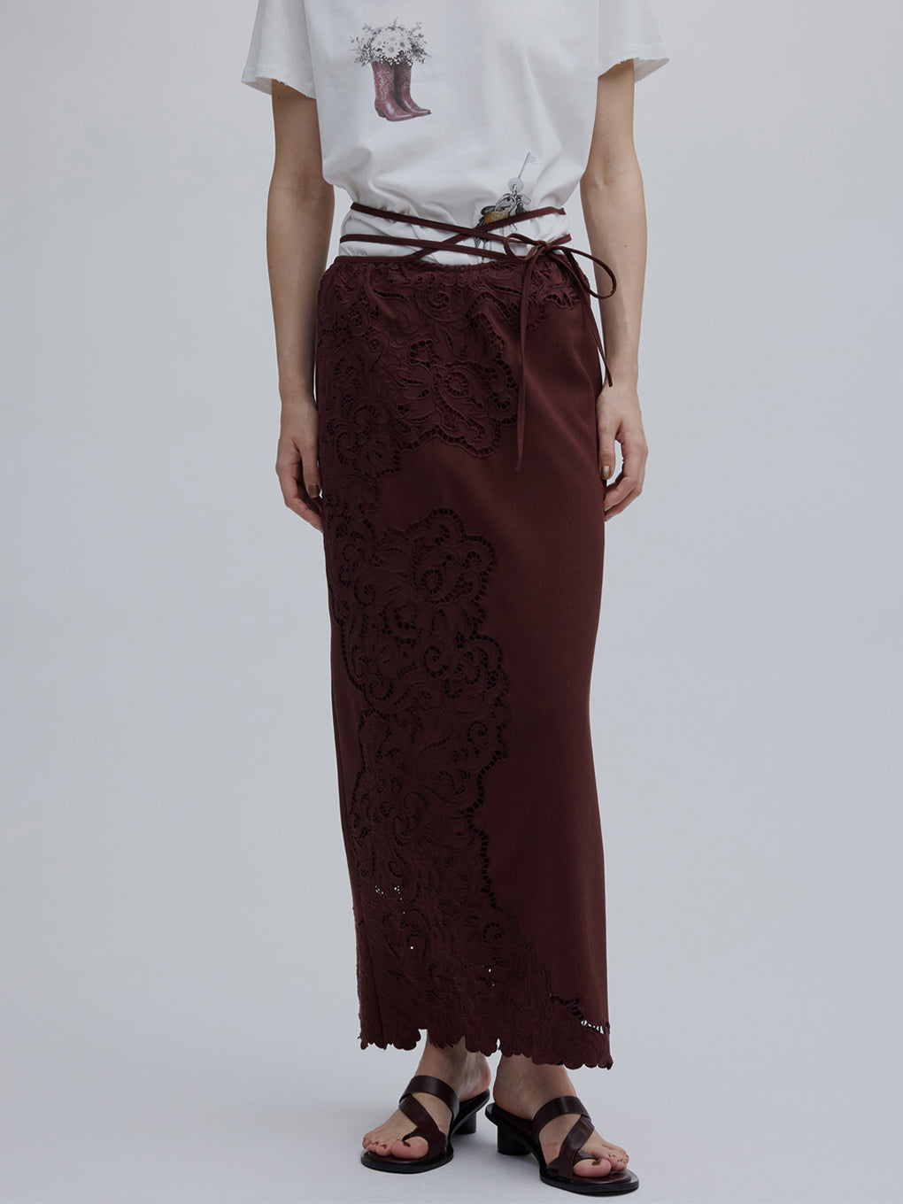 CUTWORK EMBROIDERY RIBBON SKIRT