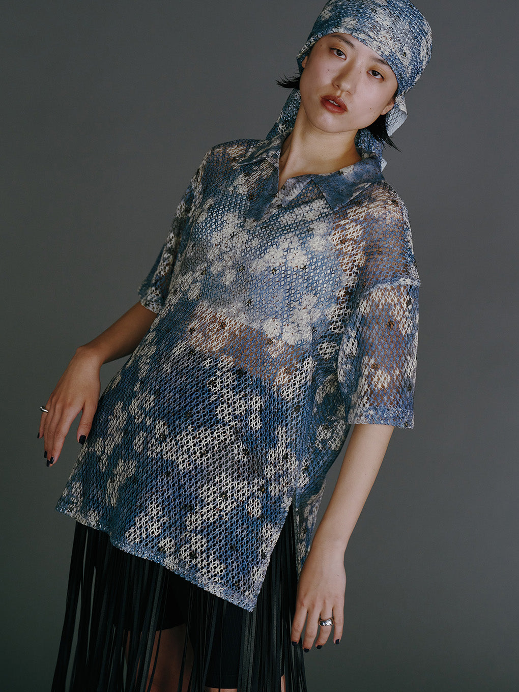 KEITAMARUYAMA × AMERI BLUR FLOWER TOP