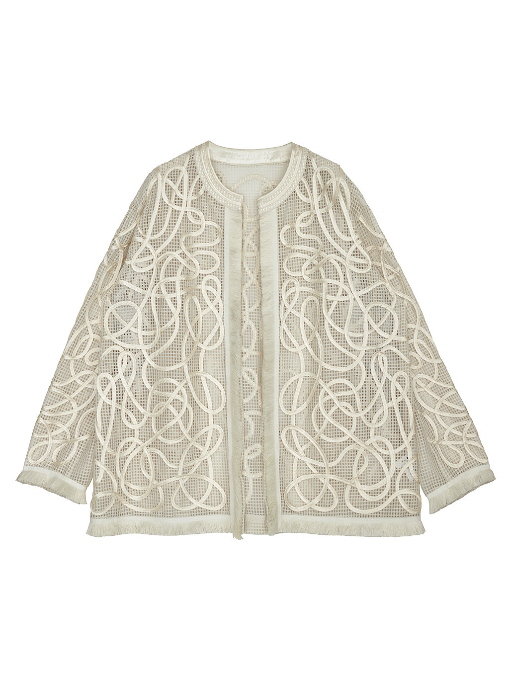 MEDI TAPE EMBROIDERY MESH JACKET