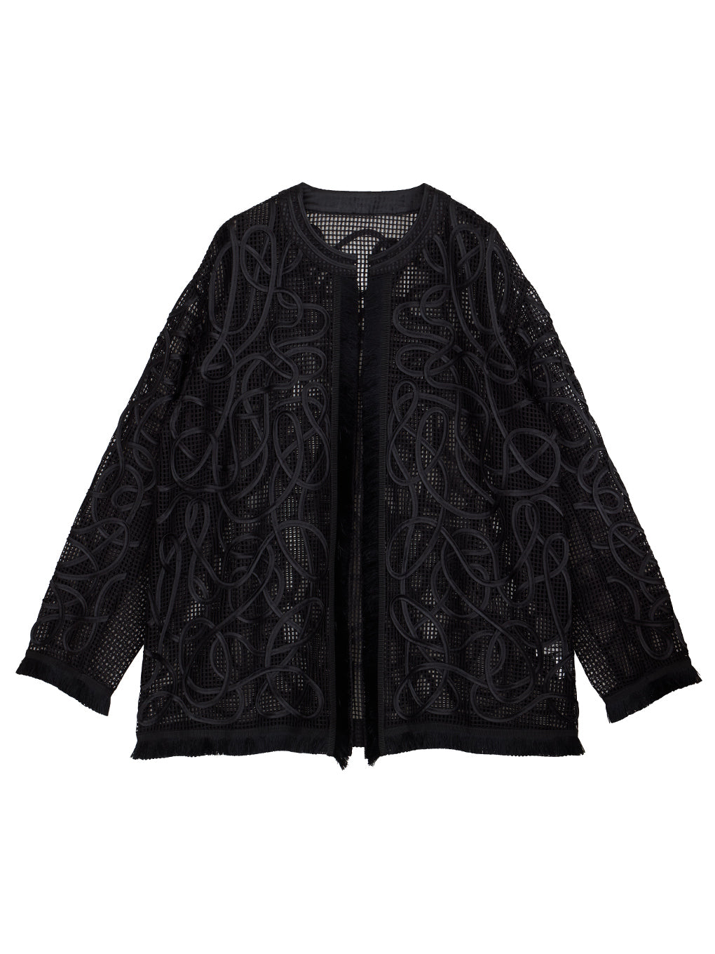 MEDI TAPE EMBROIDERY MESH JACKET