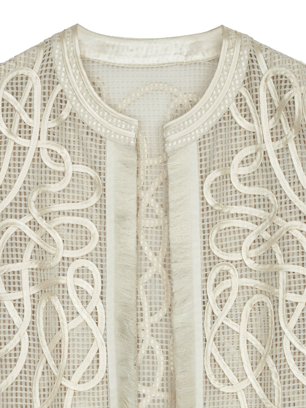 MEDI TAPE EMBROIDERY MESH JACKET