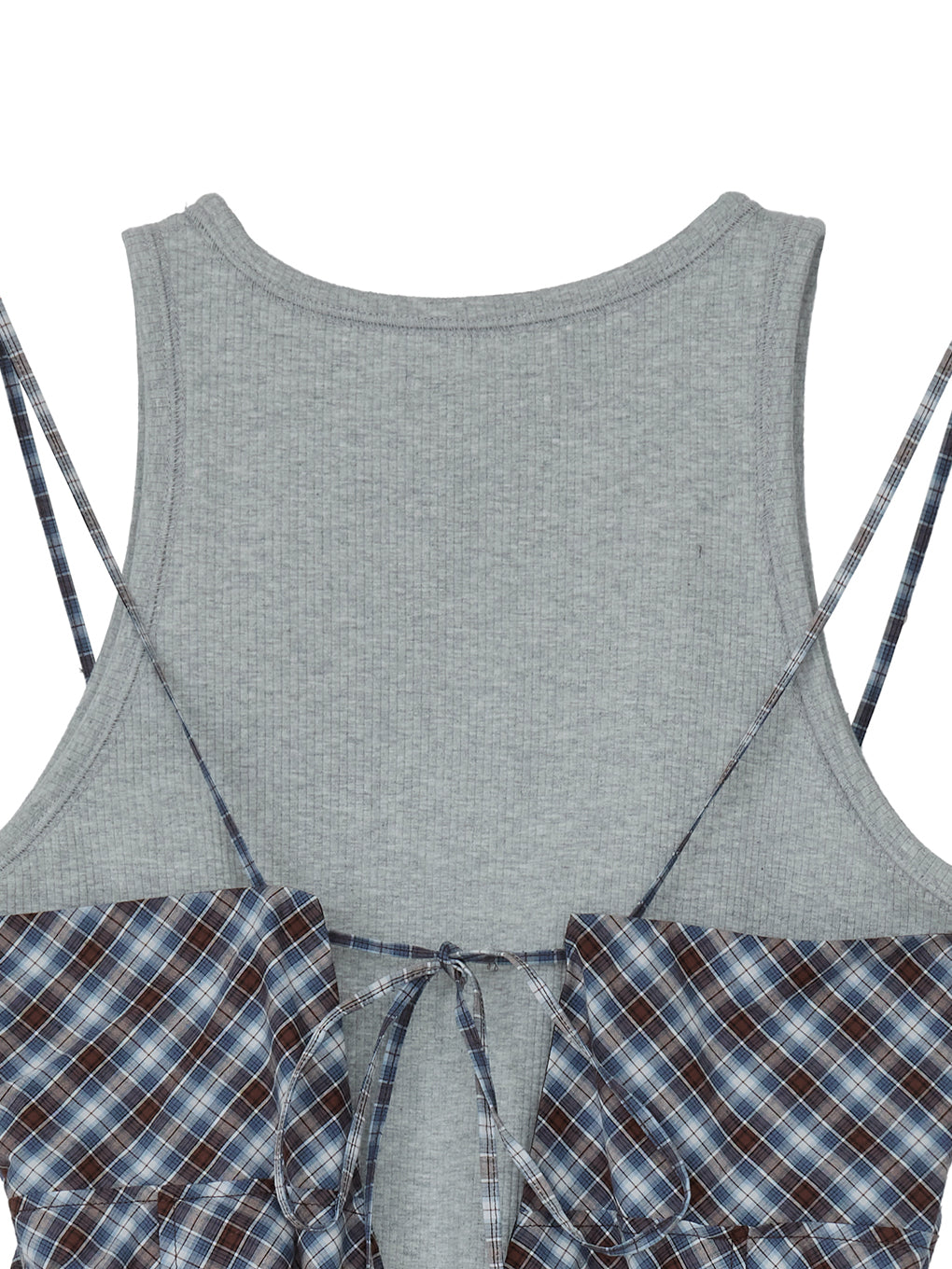 CHECK PATTERN CORSET DOCKING DRESS