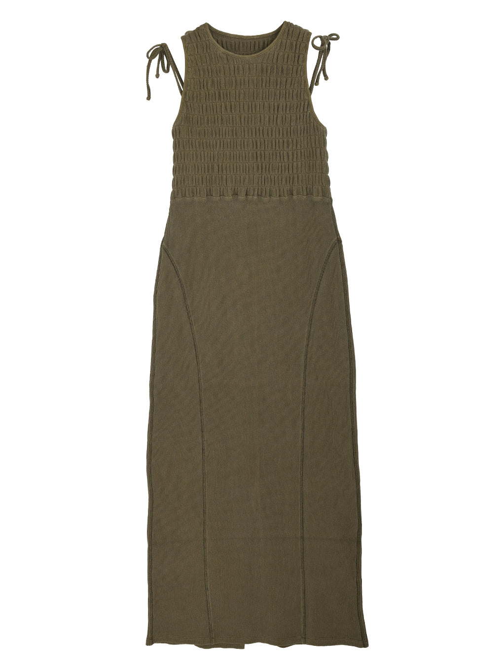 PIGMENT SHIRRING CUT DRESS