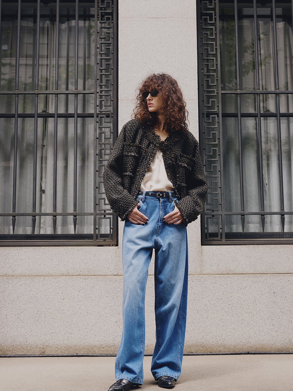 TWEED FRINGE SHORT JACKET