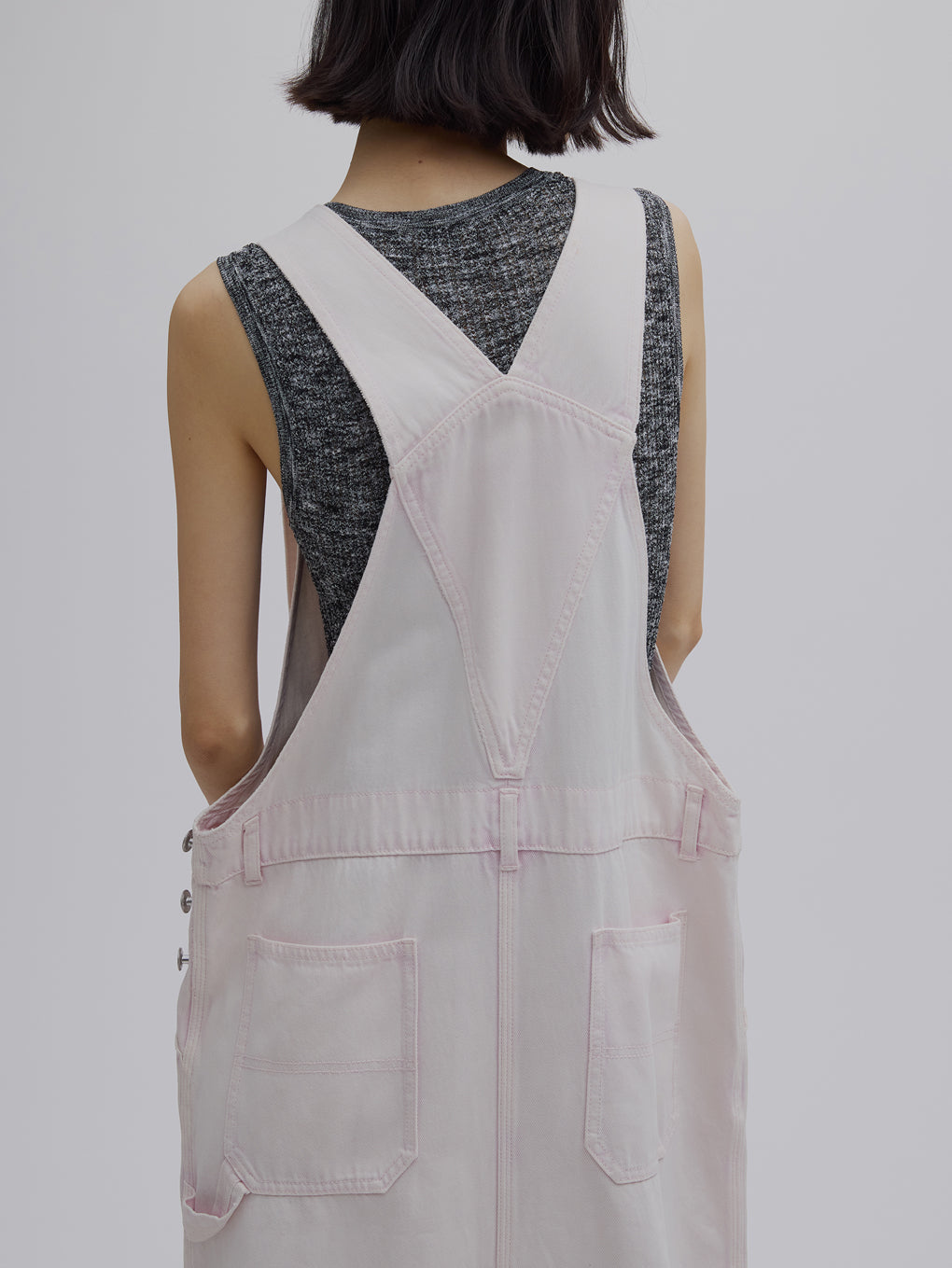 AMERI FUNCTION DENIM OVERALL DRESS ピンク FUNCTION DENIM OVERALL DRESS