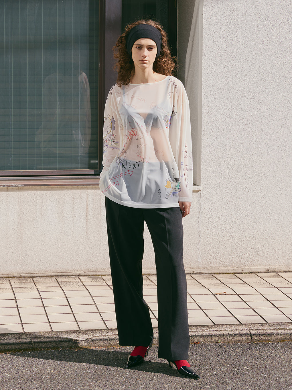 Gabrielle×AMERI 10TH HISTORY SHEER TOP