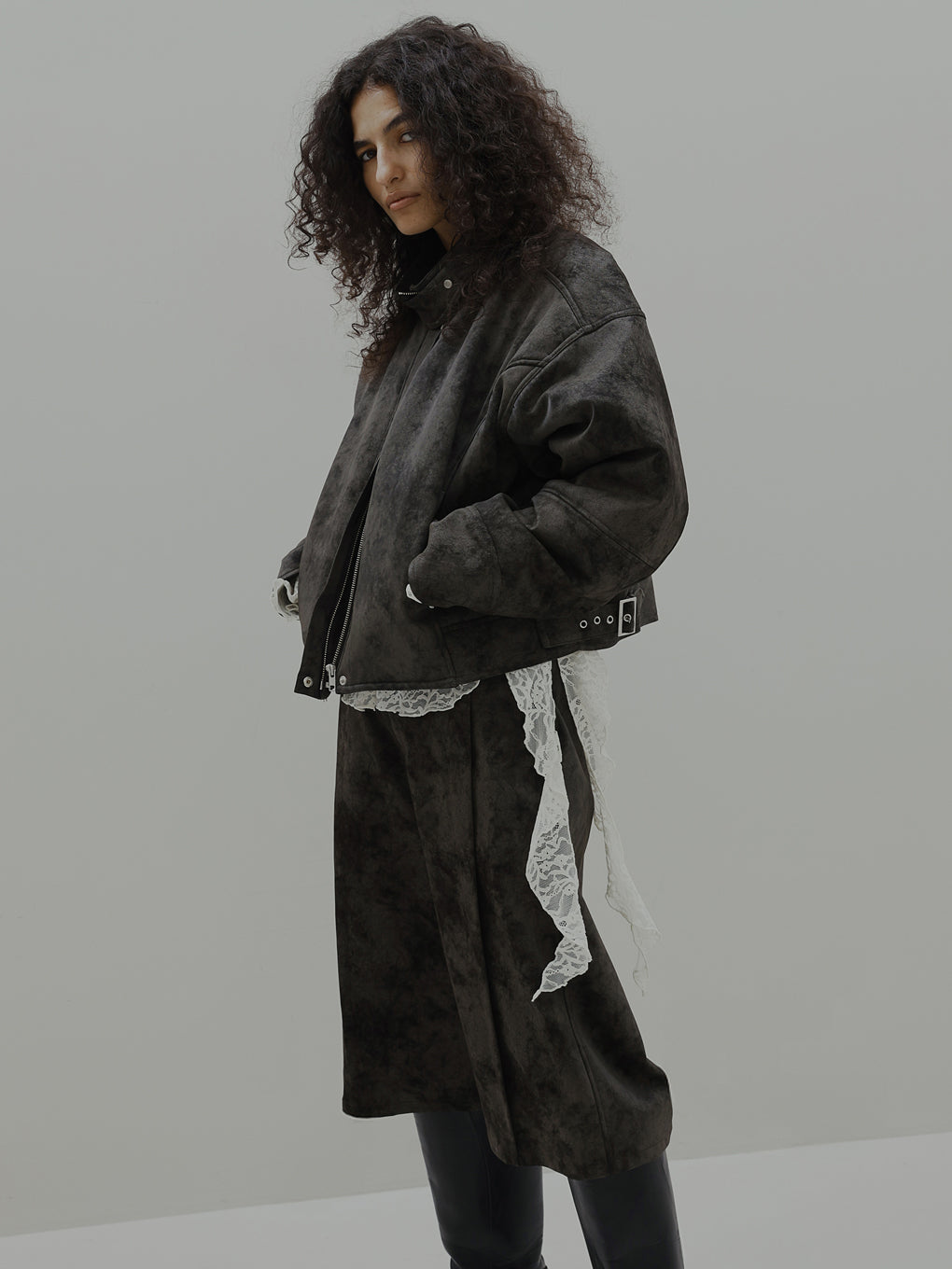 UND CRUSHED PADDED JACKET