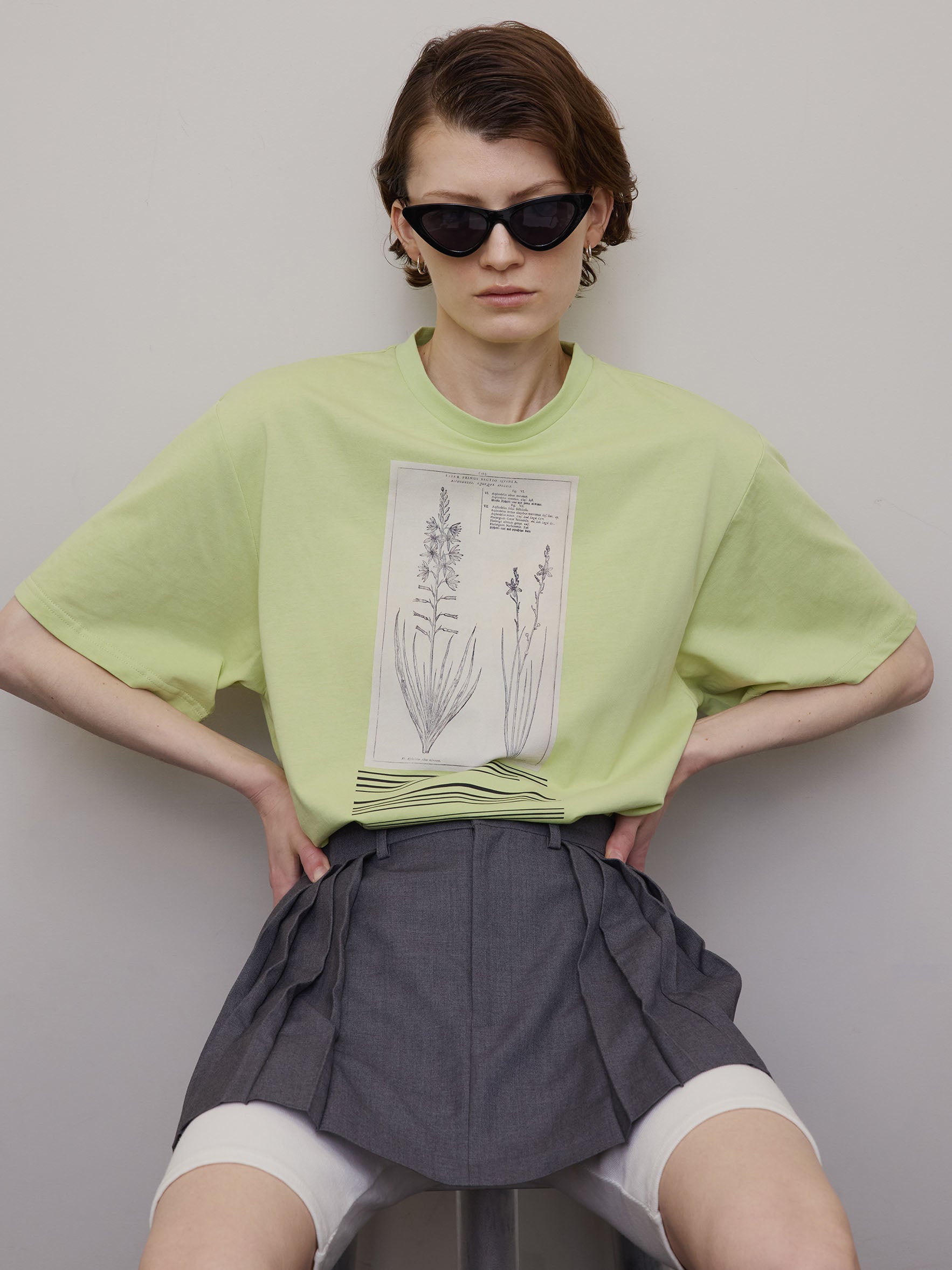 CROP FRAME FLOWER TEE