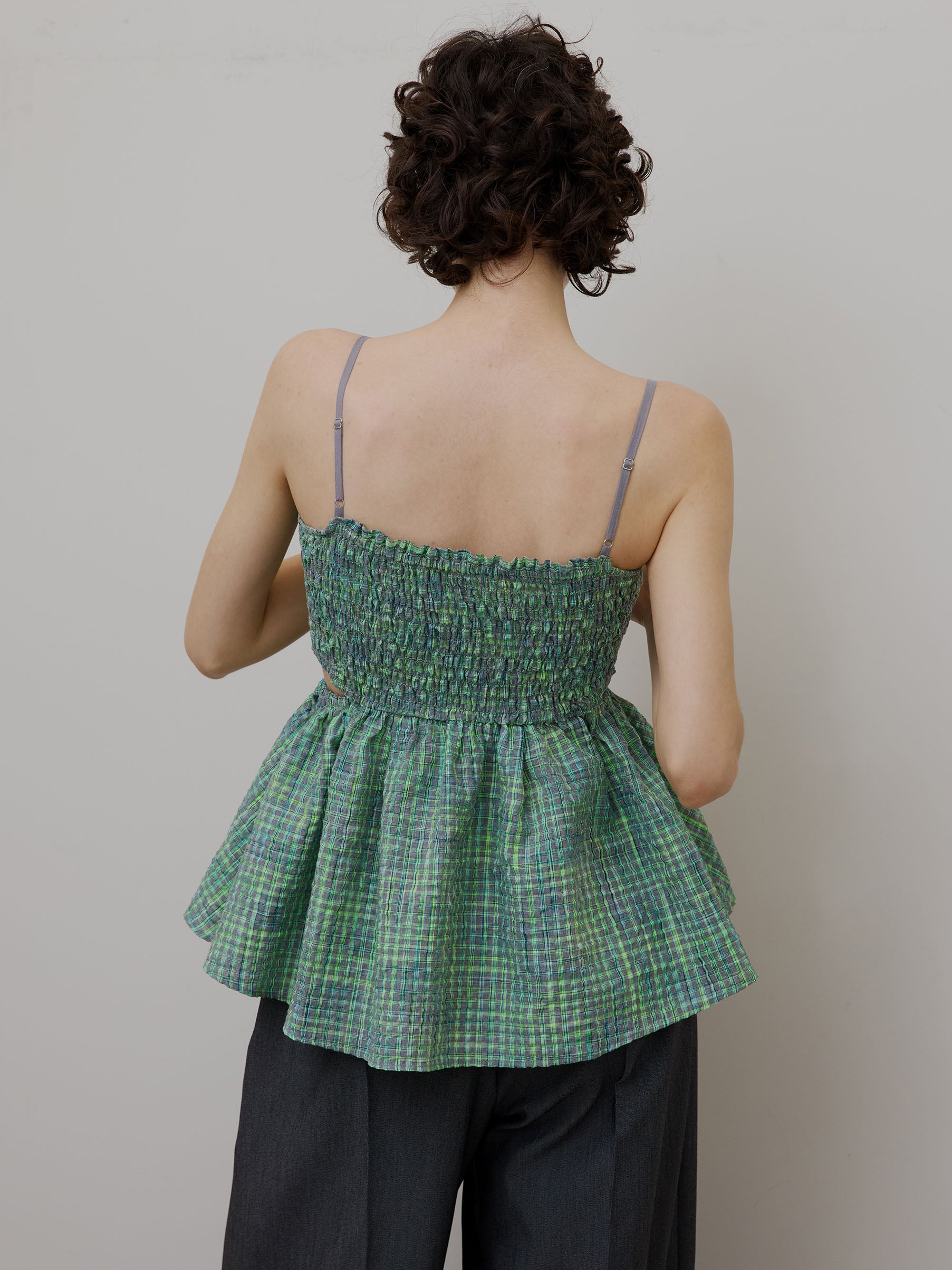 MEDI BUSTIER SET SHIRRING SHORT TOP
