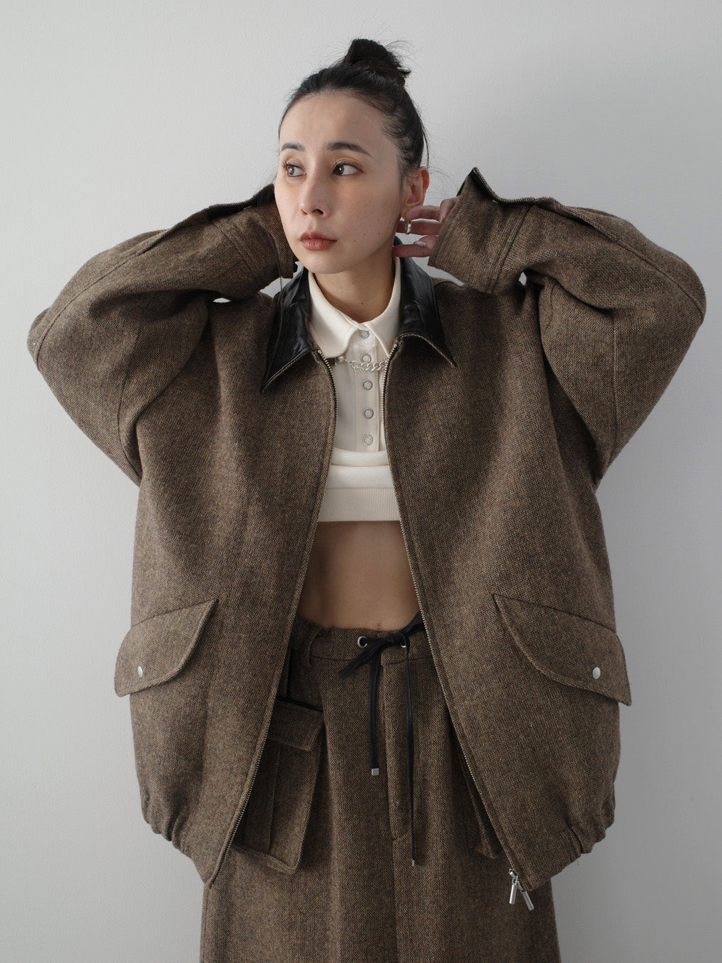 UND TWEED WORK DETAIL BLOUSON