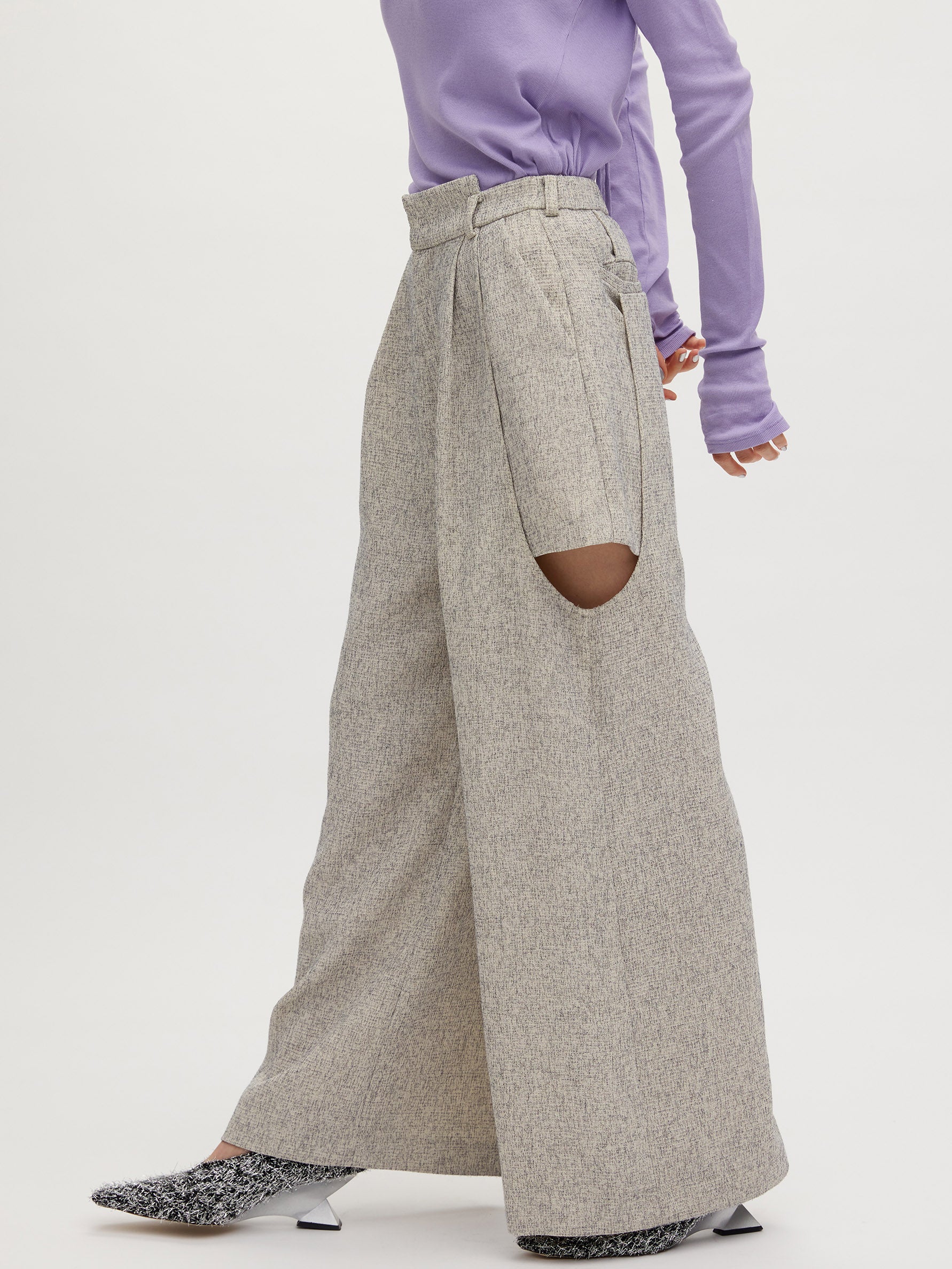 DEFORMATION SUMMER TWEED PANTS