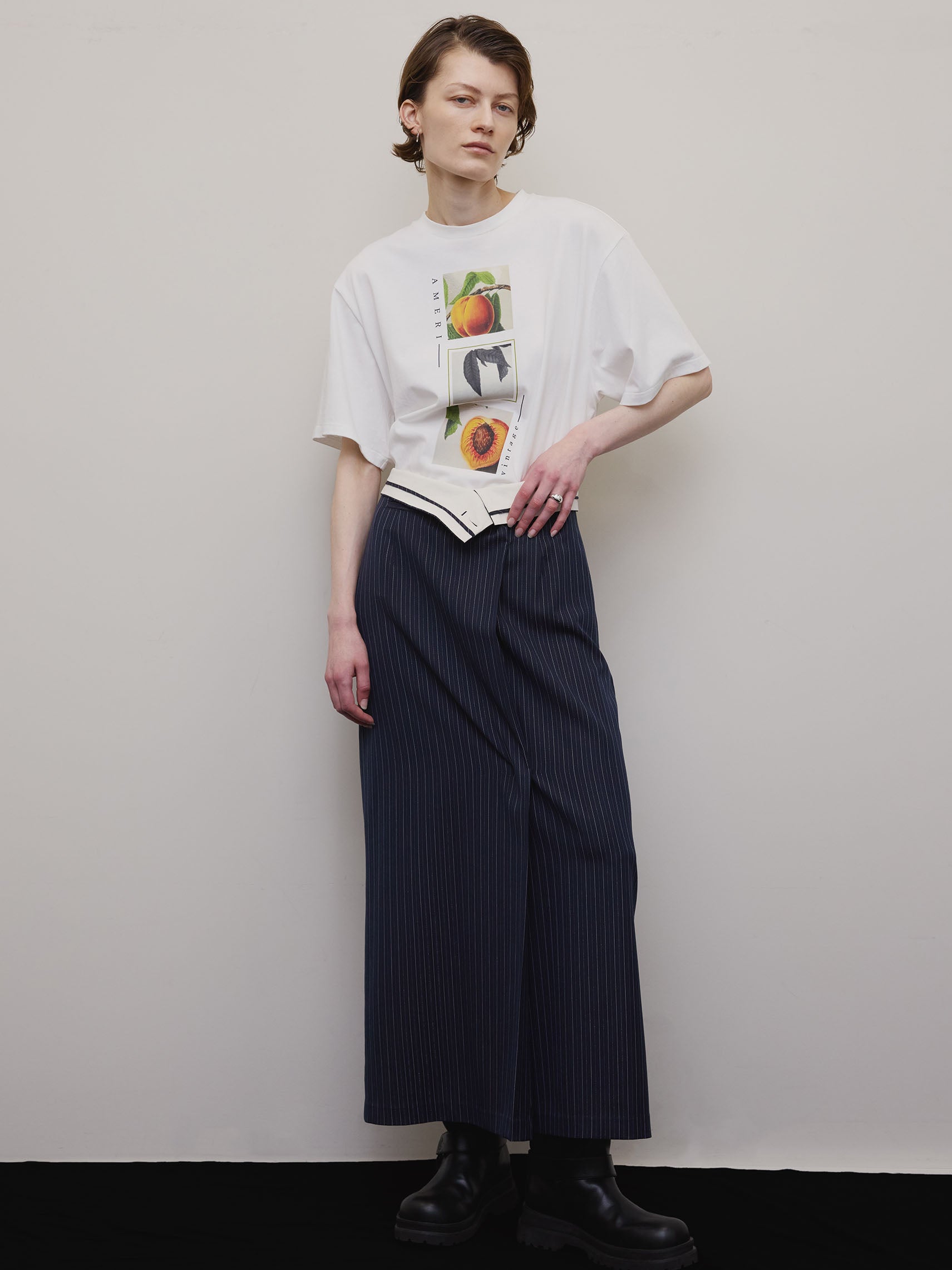 CROP FRAME PLUM TEE