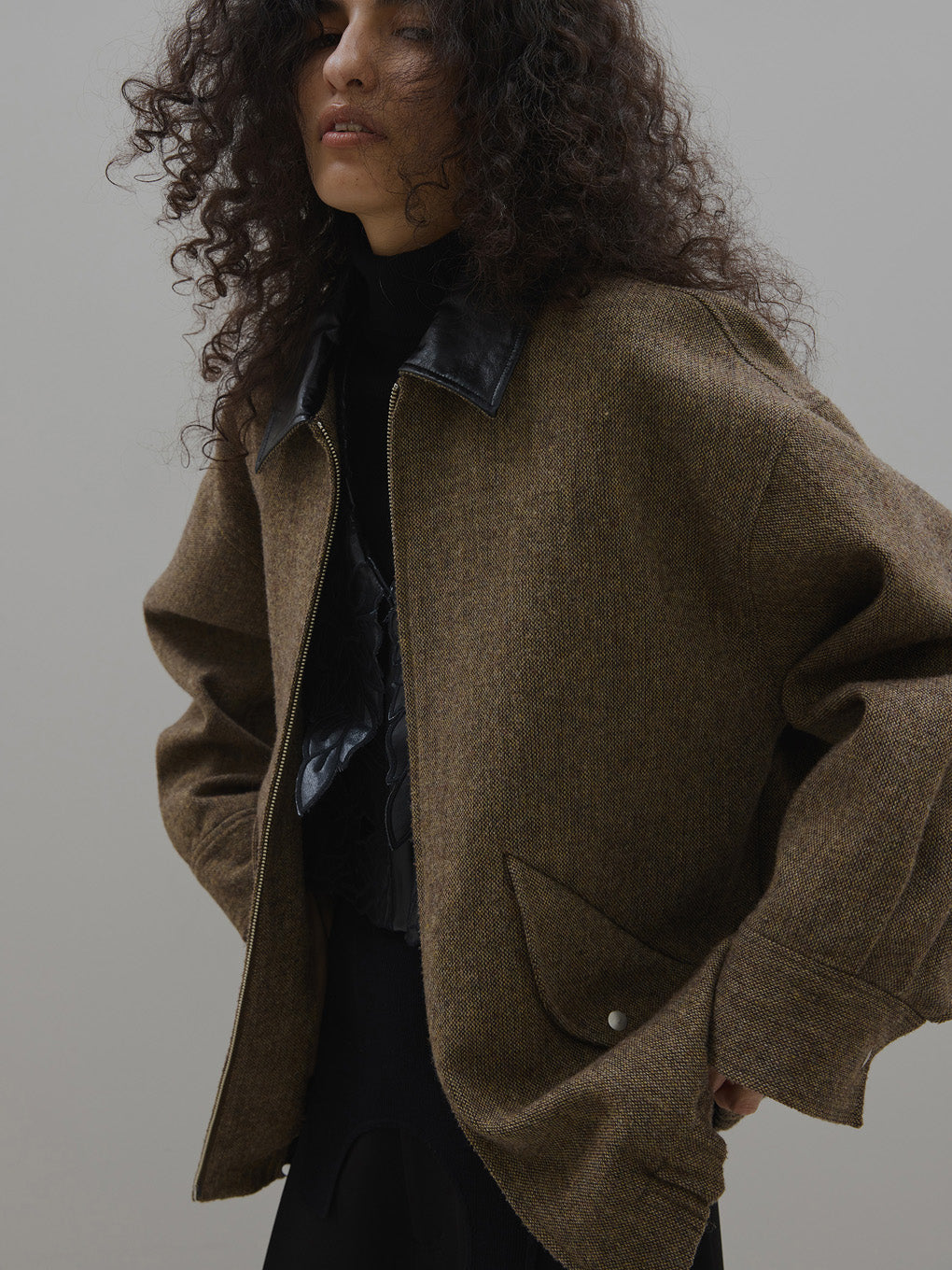 UND TWEED WORK DETAIL BLOUSON