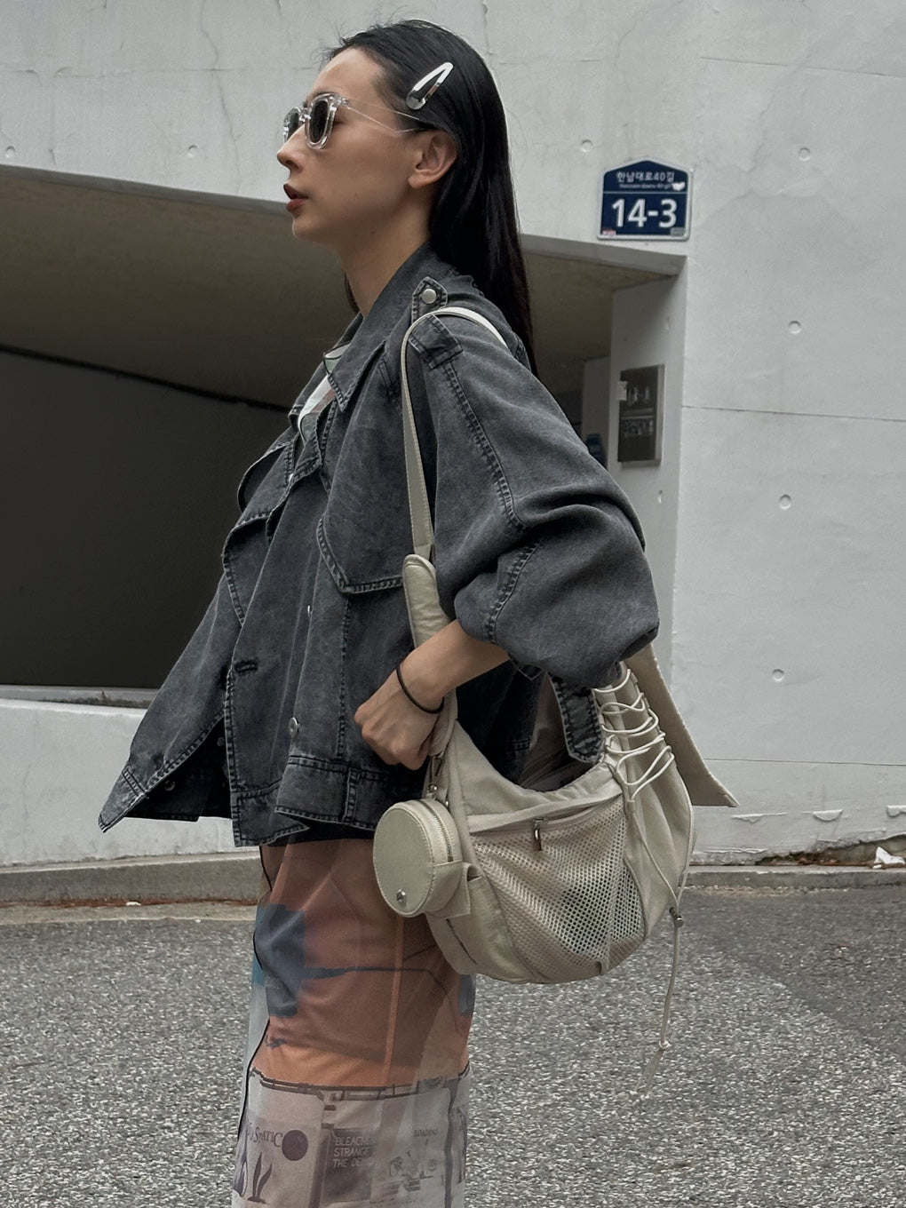 TENCEL DENIM SHORT TRENCH COAT