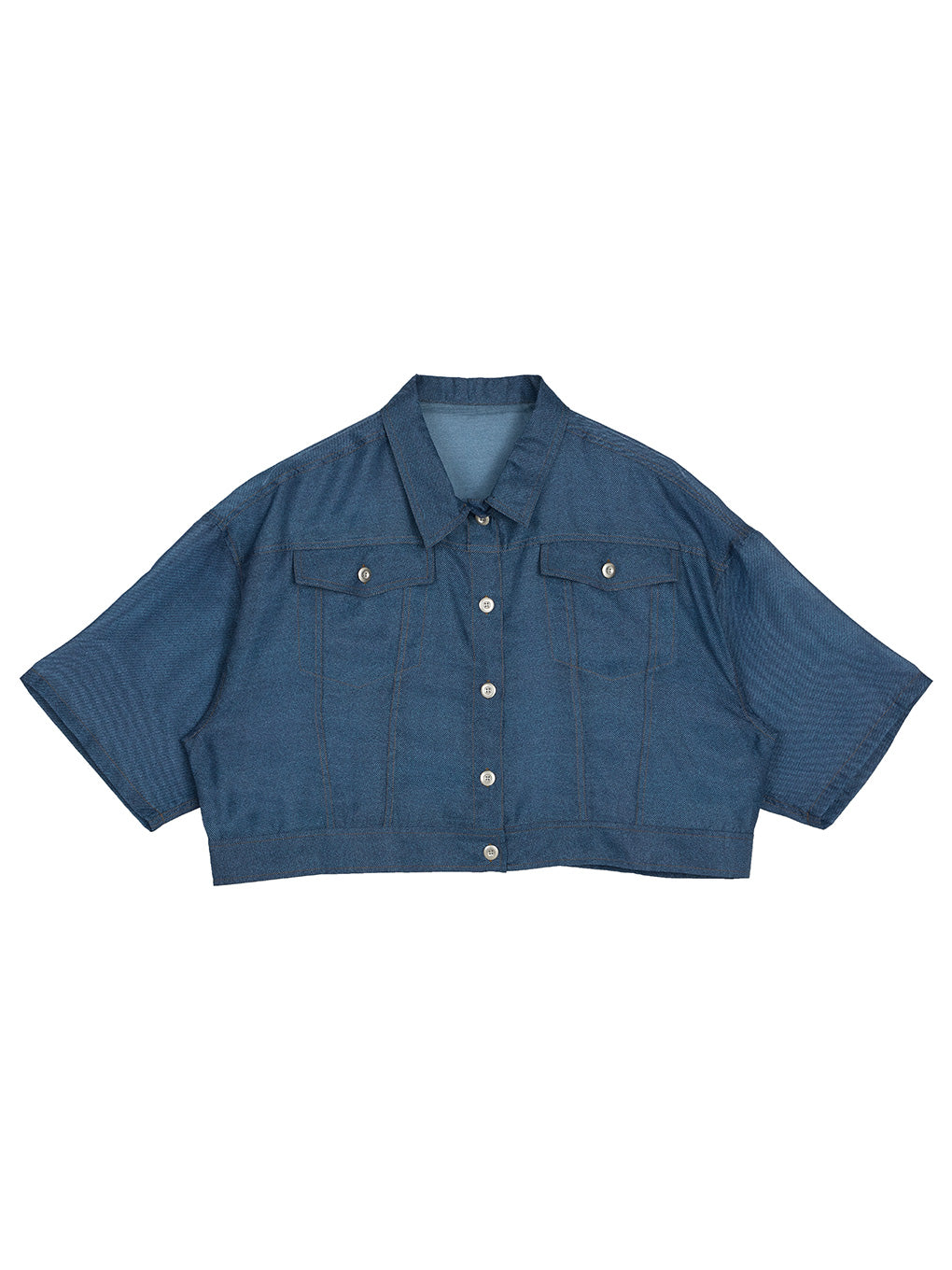 DENIM LIKE PRINT SHIRT