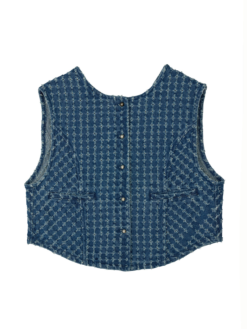 CHECK PROCESSING DENIM VEST