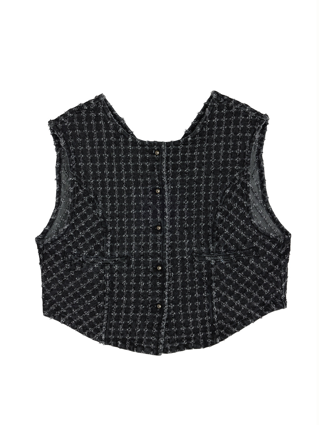 CHECK PROCESSING DENIM VEST