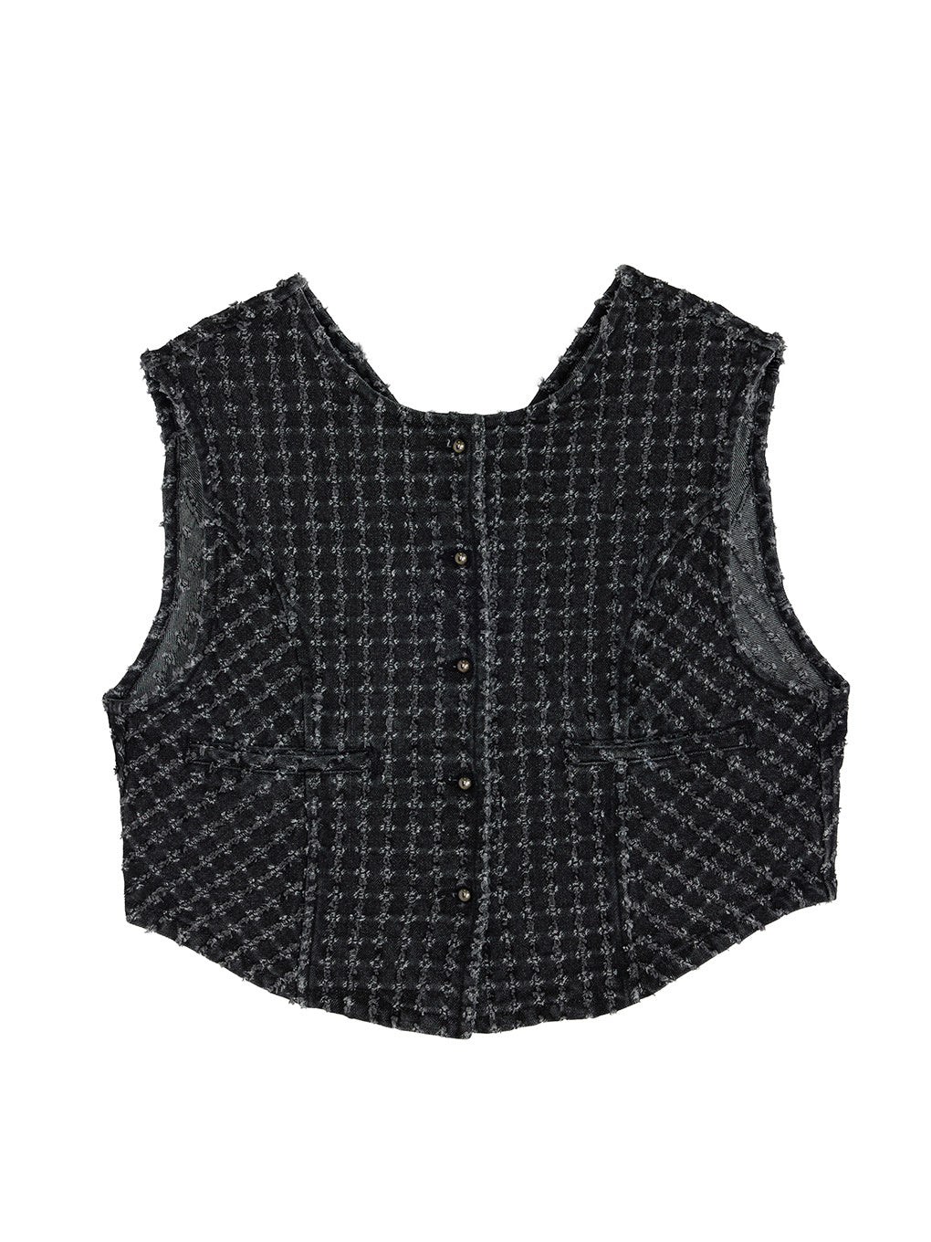 CHECK PROCESSING DENIM VEST