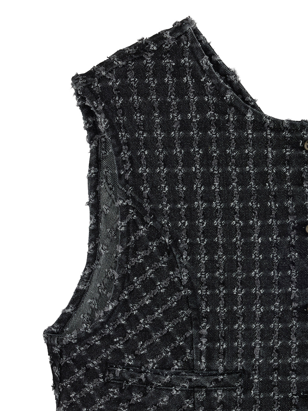 CHECK PROCESSING DENIM VEST