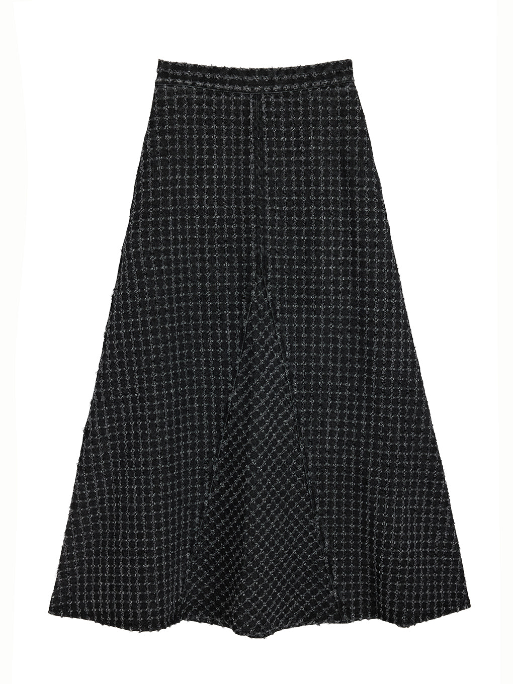CHECK PROCESSING DENIM SKIRT