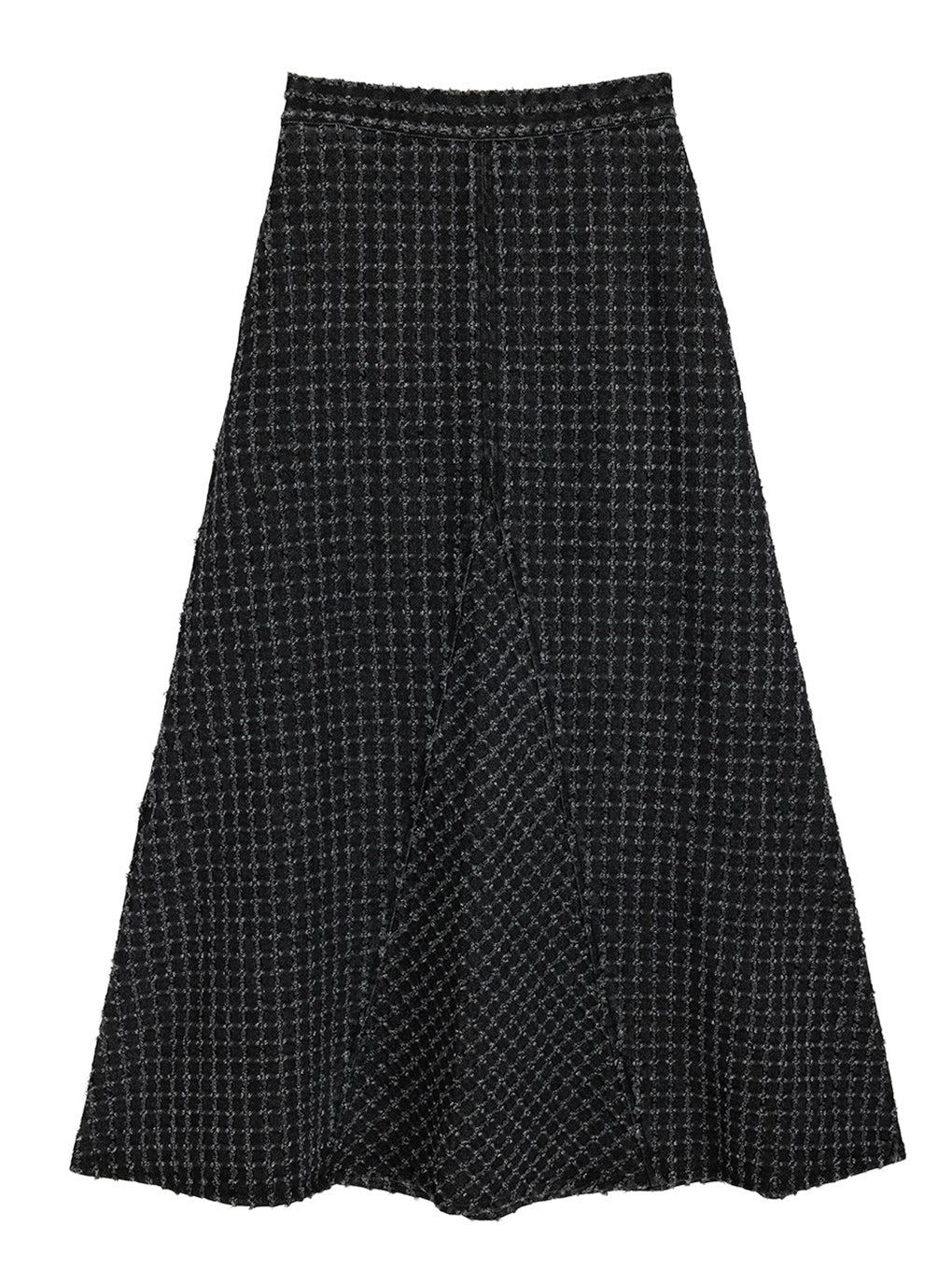 CHECK PROCESSING DENIM SKIRT