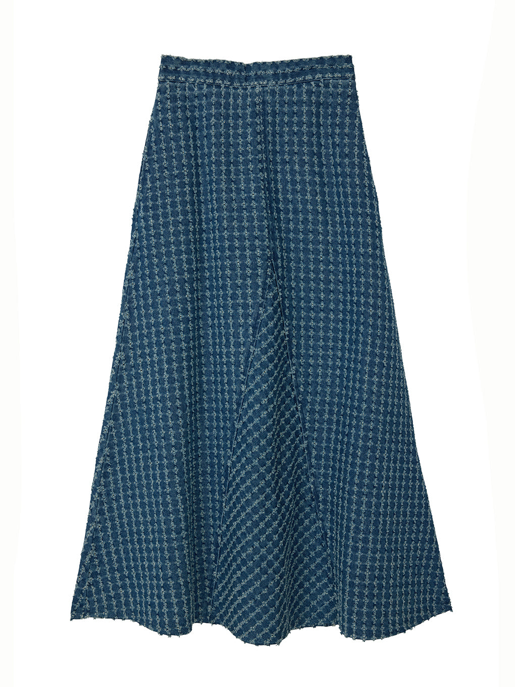CHECK PROCESSING DENIM SKIRT