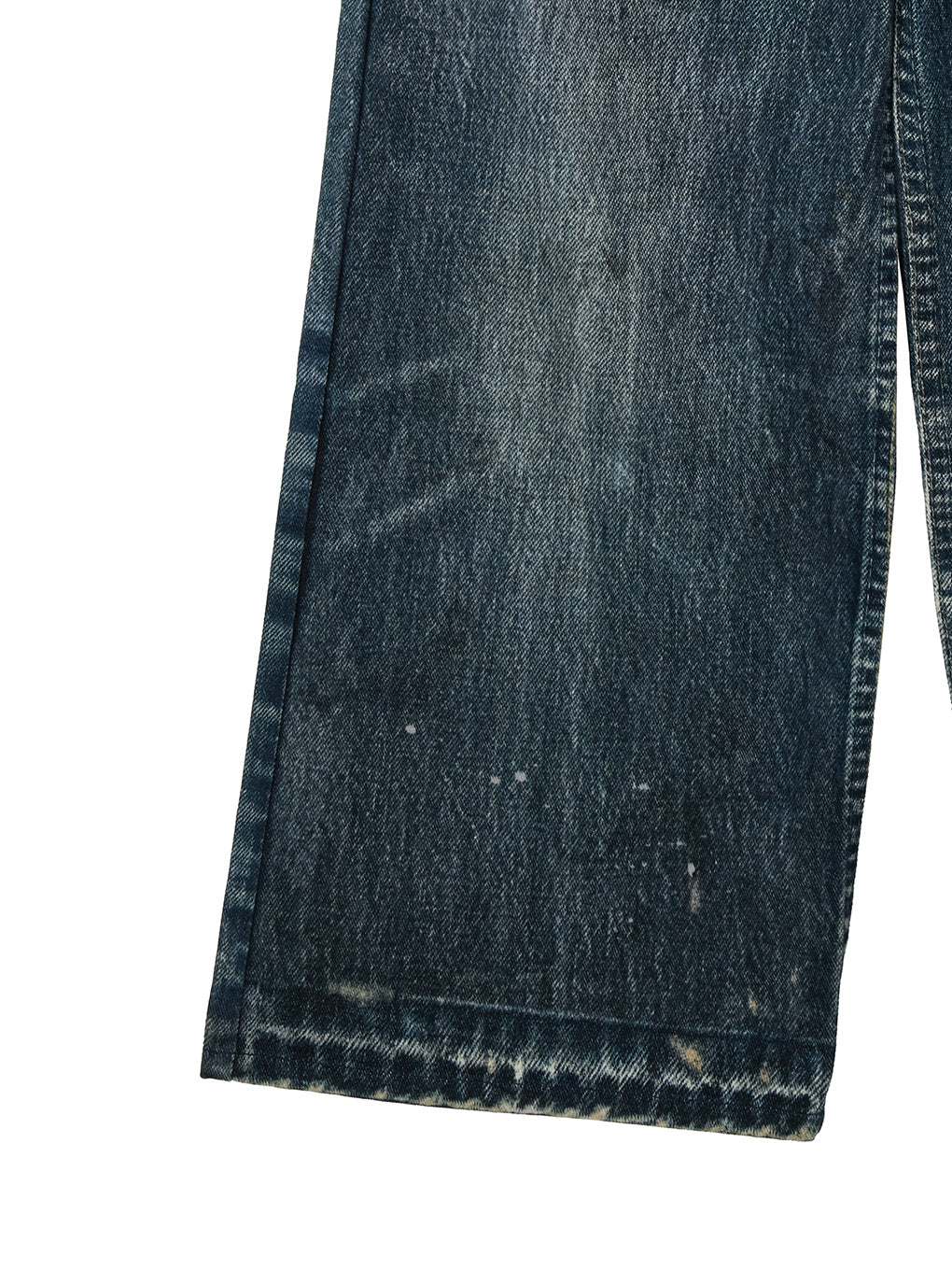 FAKE DENIM DOUBLE WAIST PANTS