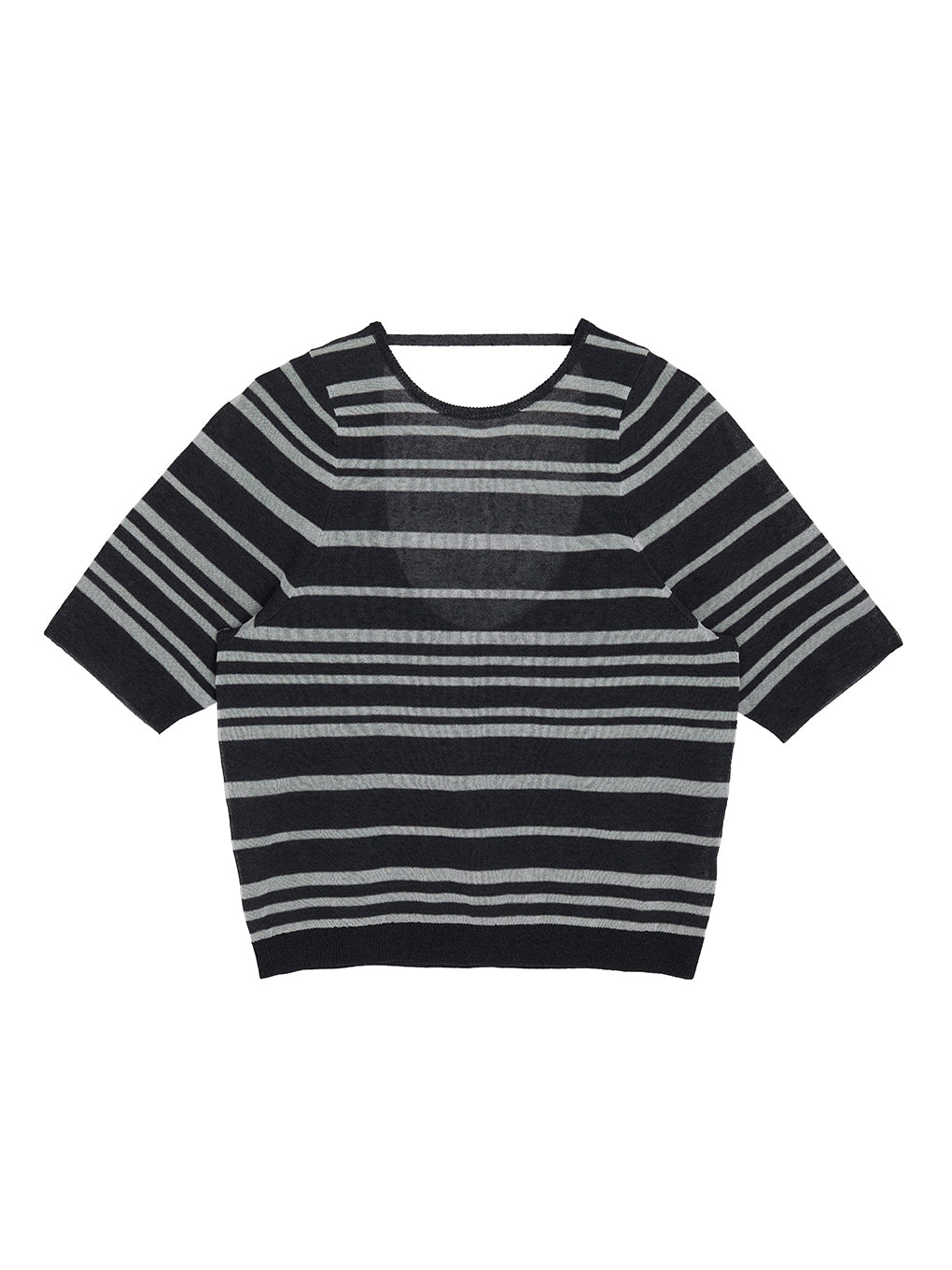 REVERSIBLE SHEER BORDER KNIT TOP