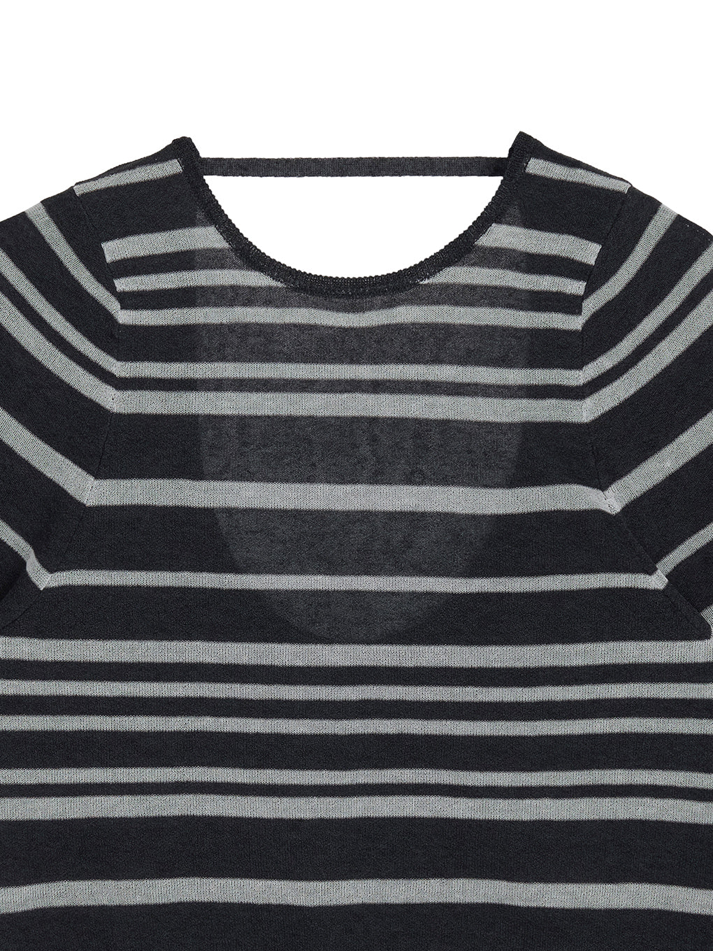 REVERSIBLE SHEER BORDER KNIT TOP